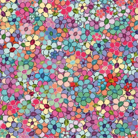 Seamless Little clourful flowersのイラスト素材