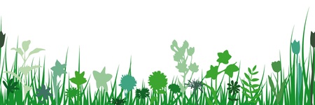 Springtime seamless silhouetteのイラスト素材