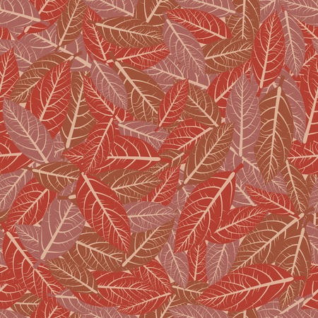 Seamless pattern with fall leaves in autumnのイラスト素材