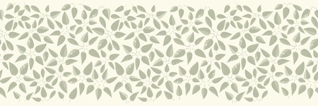Seamless border of abstract leaves on bright backgroundのイラスト素材