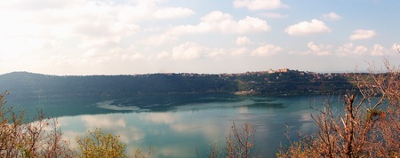 Lake Albano in Italyの写真素材