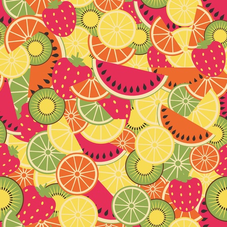 Seamless pattern with fruitsのイラスト素材