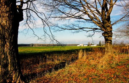 a rural scene in the southwestern Ontarioの写真素材