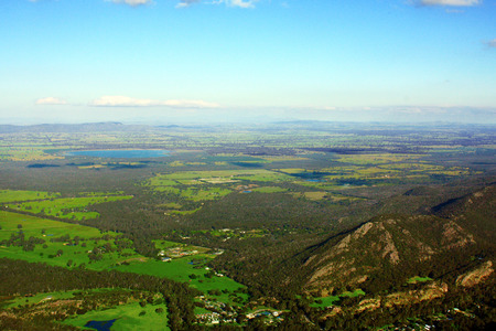 a view of the Grampians National Park in Victoria, Australiaの写真素材