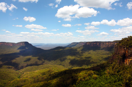 view of the Blue Mountains in Australiaの写真素材
