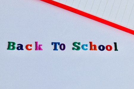 back to school cloured lettering .space ,backgoundの写真素材