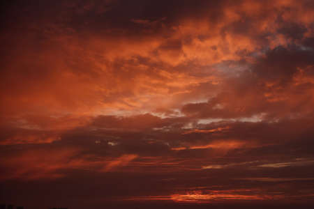 sunset after rainの写真素材