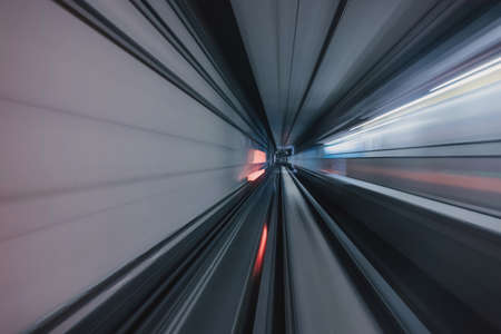 Time-lapse shot of subway passagesの写真素材