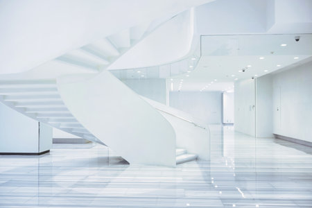 white space inside the buildingの写真素材