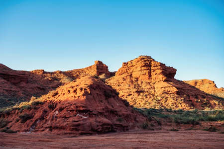 In the valley of Kanas landformの写真素材