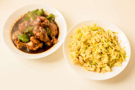 Daily Chinese food at homeの写真素材