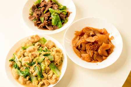 Daily Chinese food at homeの写真素材