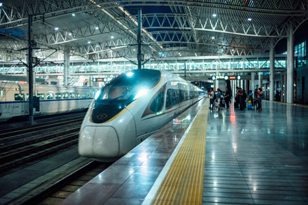 High-speed train at Bangkok railway station.