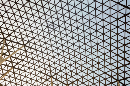 abstract of metal roof structure for background used - vintage filter effectの写真素材