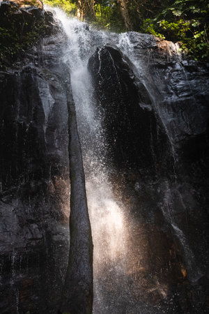 Beautiful waterfall in deep forest at Phu Kradueng National Park, Loei, Thailand