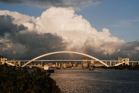 Sydney Harbor Bridge over the Sydney River.の写真素材