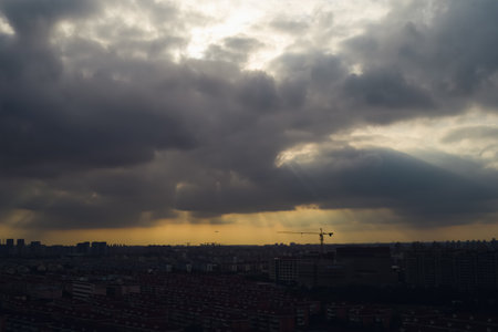 Clouds in the sky over the city of Lviv, Ukraine