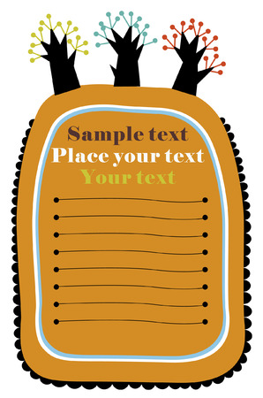 vector tree textのイラスト素材