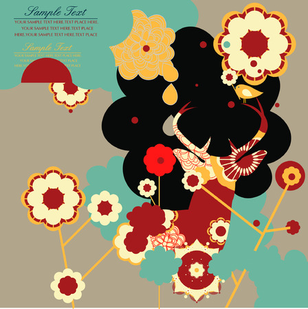 flower backgroundのイラスト素材