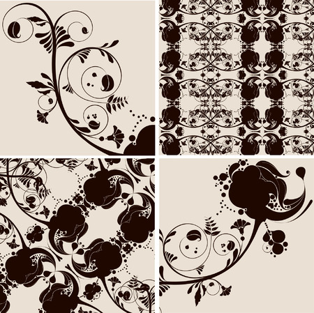 vector flower backgroundのイラスト素材