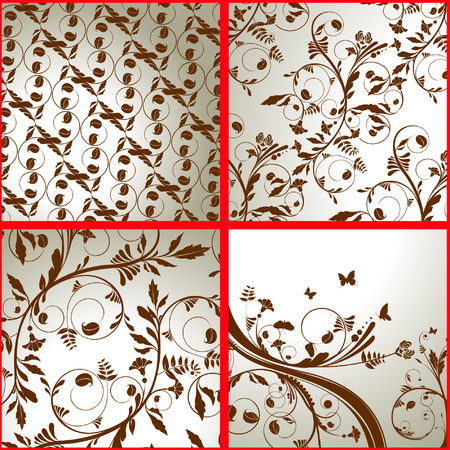 vector flower backgroundのイラスト素材