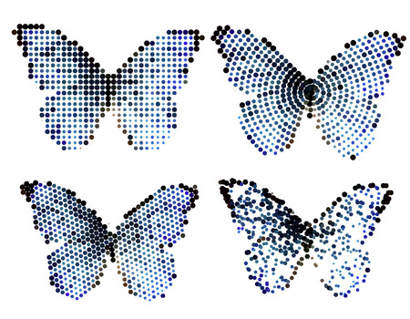 dot butterfliesのイラスト素材