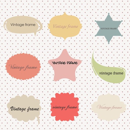 Vintage Autumn Frames のイラスト素材