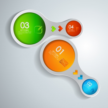 vector paper progress steps for tutorial のイラスト素材