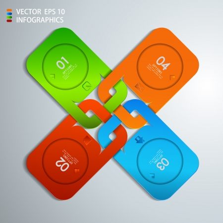 vector paper progress steps for tutorial のイラスト素材