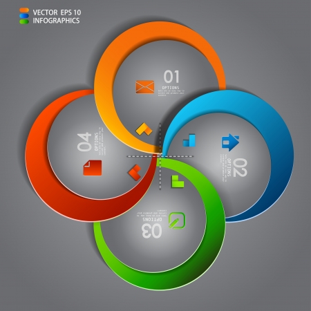 vector paper progress steps for tutorial のイラスト素材