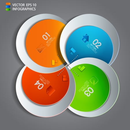 vector paper progress steps for tutorial のイラスト素材