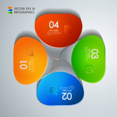 vector paper progress steps for tutorial のイラスト素材