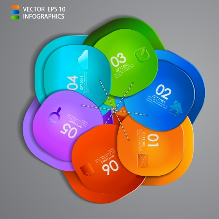 vector paper progress steps for tutorial のイラスト素材