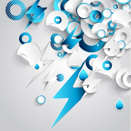 Abstract 3D Paper Infographicsのイラスト素材