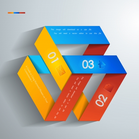 Abstract 3D Paper Infographicsのイラスト素材