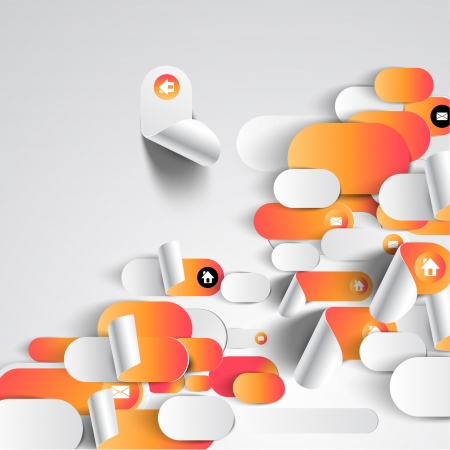 Abstract 3D Paper Infographicsのイラスト素材