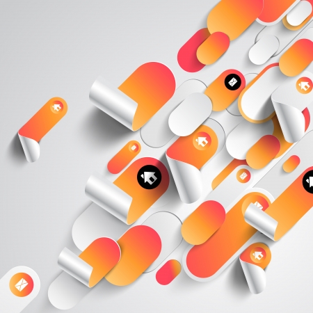Abstract 3D Paper Infographicsのイラスト素材