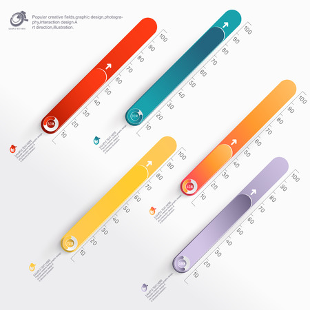Abstract 3D Paper Infographicsのイラスト素材