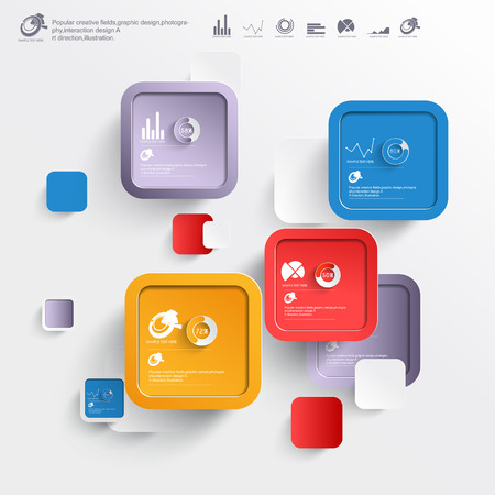 Abstract 3D Infographicsのイラスト素材
