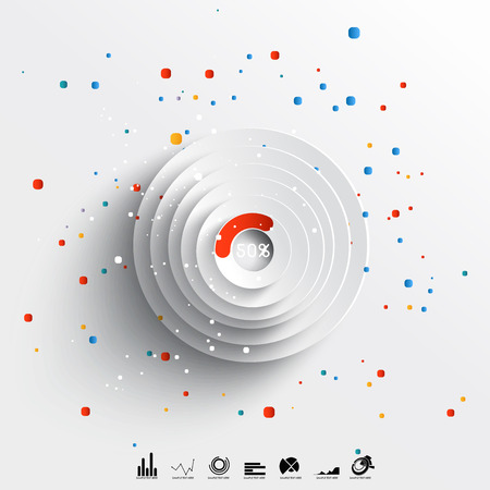 Abstract 3D Infographicsのイラスト素材