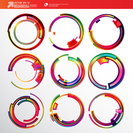 Abstract 3D Paper Infographicsのイラスト素材