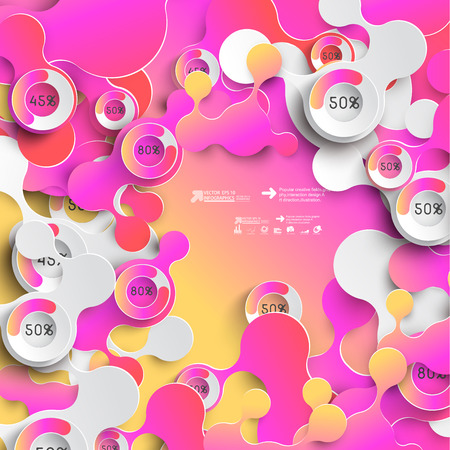 Abstract 3D Paper Infographicsのイラスト素材