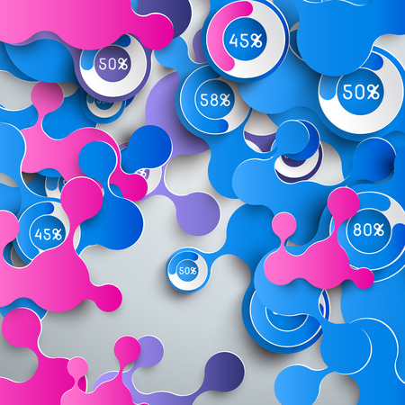 Abstract 3D  Infographicsのイラスト素材