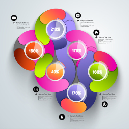 Abstract 3D  Infographicsのイラスト素材