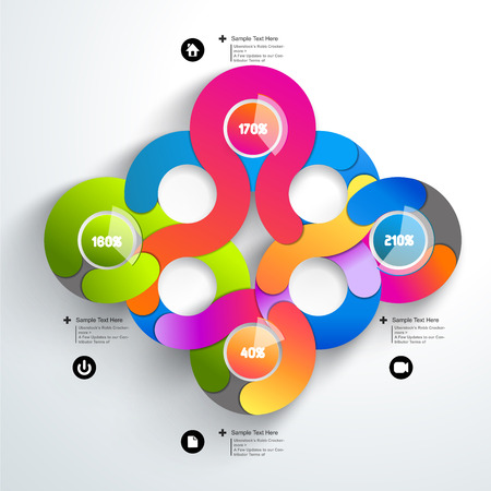 Abstract 3D  Infographicsのイラスト素材