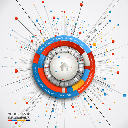 Abstract 3D  Infographicsのイラスト素材