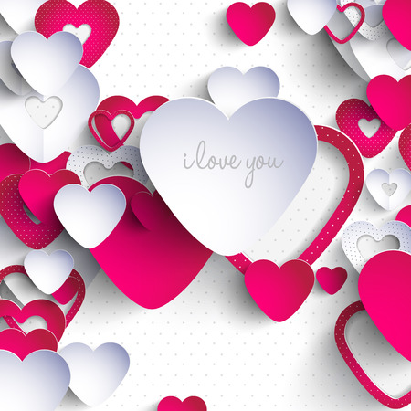 3d heart-Valentineのイラスト素材