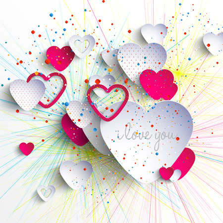 3d heart-Valentineのイラスト素材