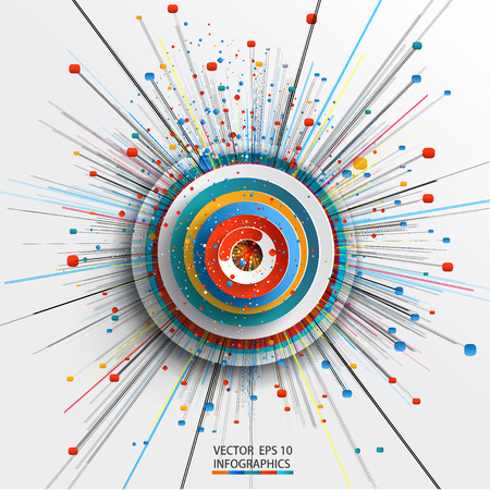 Abstract 3D Paper Infographicsのイラスト素材