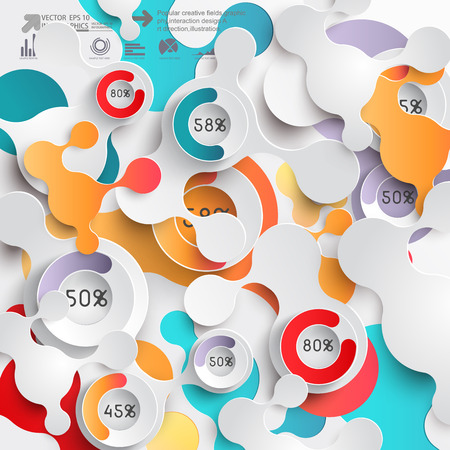 Abstract 3D Infographicsのイラスト素材